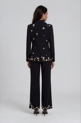 Solene Crystal Flower Pantsuit
