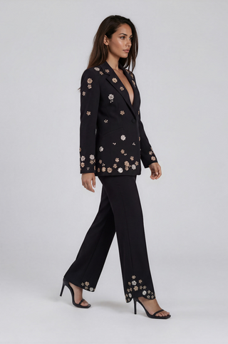 Solene Crystal Flower Pantsuit