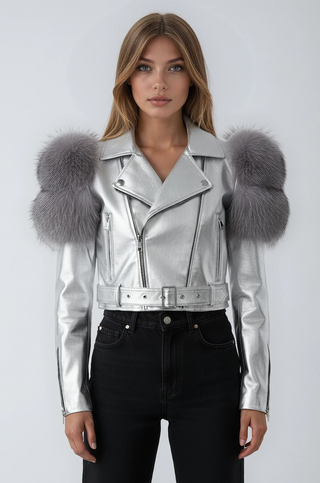 Tanya Leather Moto Jacket