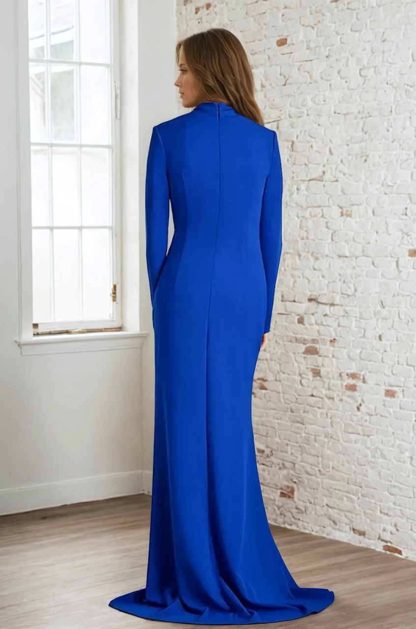 Tasha Long Sleeve Flounce Gown shopUNIQUES.com Tasha Long Sleeve Flounce Gown shopUNIQUES.com