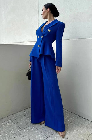 Tina Royal Blue Blazer Pants Set