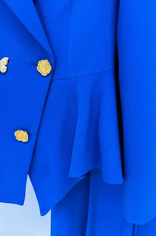 Tina Royal Blue Blazer Pants Set