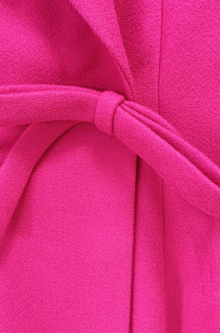 Vera Hot Pink Bow-Detail Coat