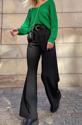 wide leg high waisted pants