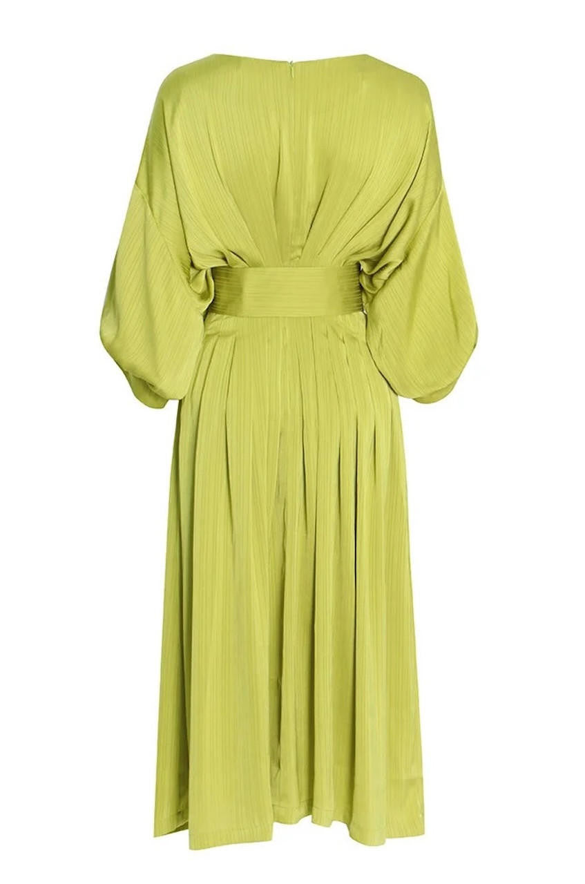 Miranda Avocado Green Satin Midi Dress Avocado Green / M/US 4 Miranda Avocado Green Satin Midi Dress Avocado Green / M/US 4