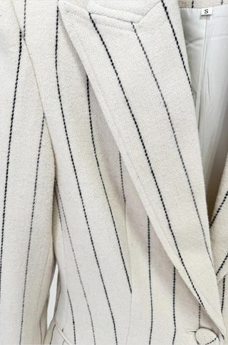 Bianca Cream Pinstripe Blazer & Pants Set