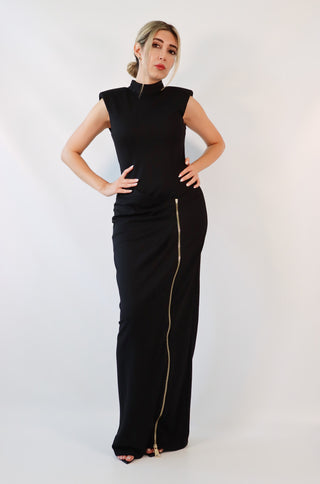 Estelle Zipper Maxi Dress