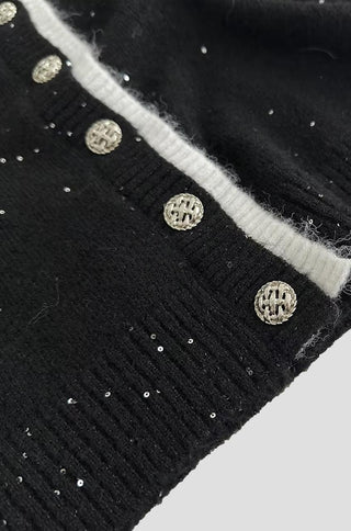 Étoile Sequin Knit Cardigan & Shorts Set