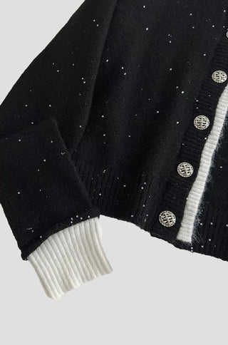 Étoile Sequin Knit Cardigan & Shorts Set