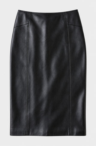 Lila Leather Pencil Skirt