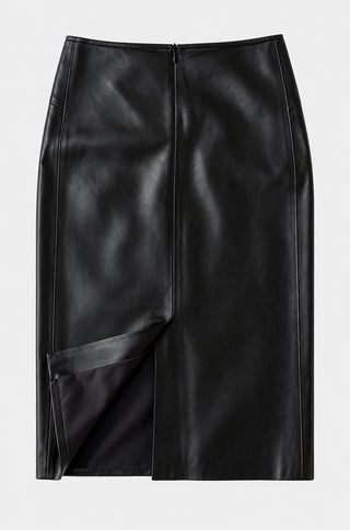 Lila Leather Pencil Skirt