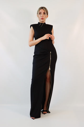 Estelle Zipper Maxi Dress