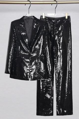 Gina Sequin Blazer Pants Set