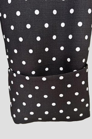 Adriana Polka-Dot Blazer Pants Set in Black