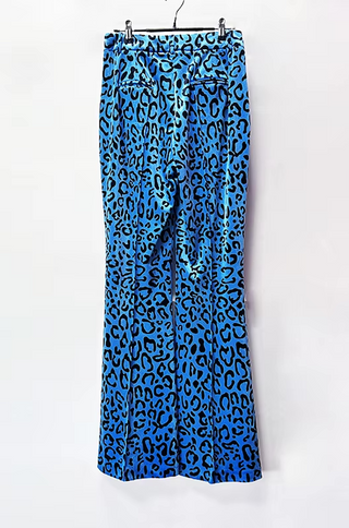Adele Velvet Leopard Blazer Pants Set
