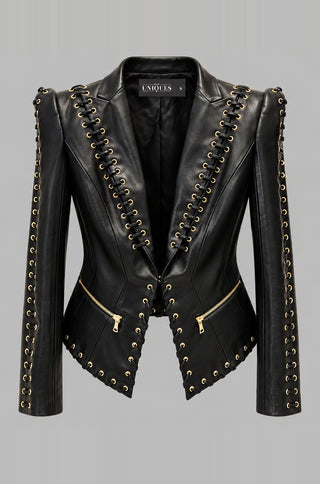 Bonika Laced Leather Blazer