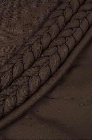 Anahit Braided High Neck Maxi Dress