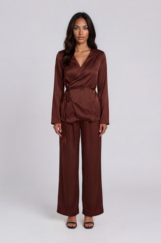 Mara Satin Wrap Set