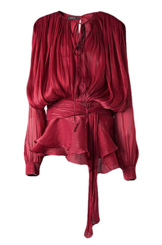 Emma Dropped-waist Ruffled Minidress