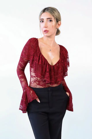 Valentina Sheer Lace Bodysuit