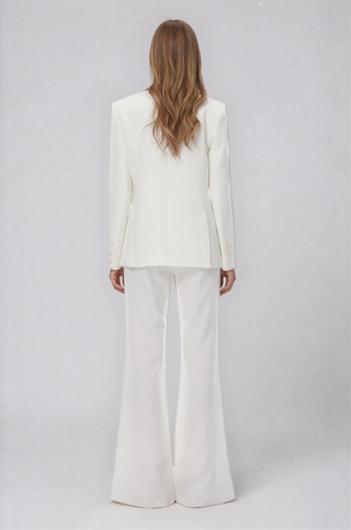 Aurelia Waist-Tie White Pantsuit