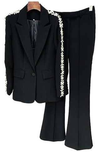 Whitney Crystal Embellished Blazer & Pants Set