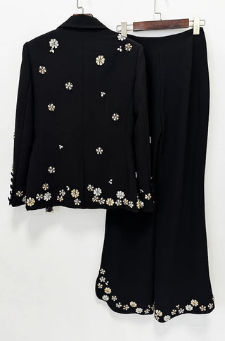 Solene Crystal Flower Pantsuit