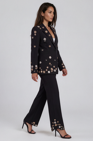 Solene Crystal Flower Pantsuit