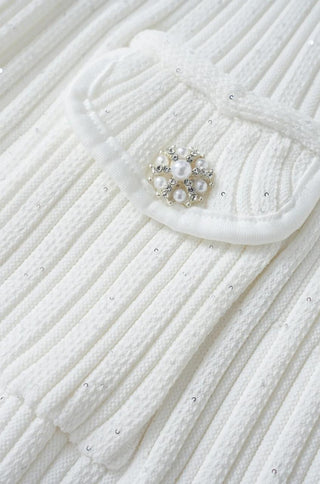 Ariel Embellished Knit Mini Dress