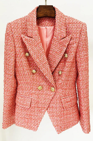 Double Breasted Tweed Blazer