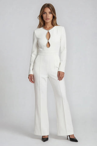 Elira Crystal Trim Jumpsuit