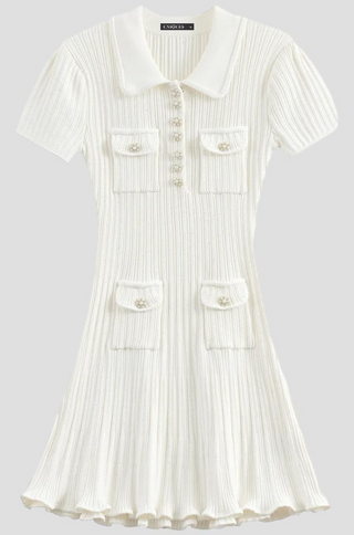 Ariel Embellished Knit Mini Dress