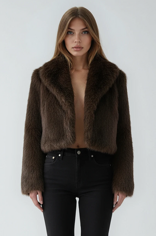 Amelie Faux Fur Crop Jacket