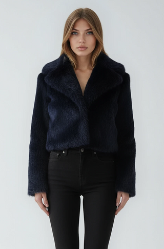 Amelie Faux Fur Crop Jacket