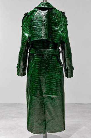 Tia Leather Trench Coat