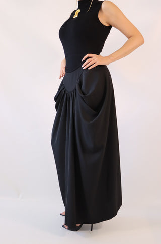 Valeria Gold Keyhole Dress