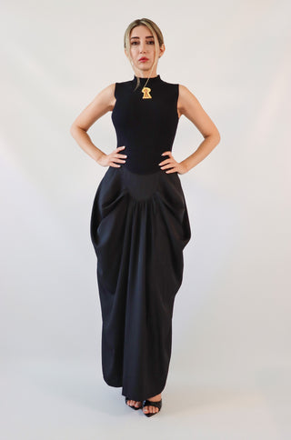 Valeria Gold Keyhole Dress