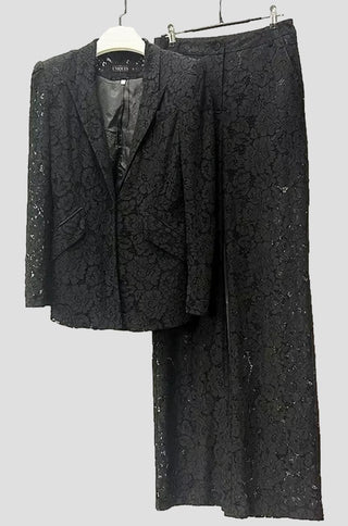 Étoile Sheer Lace Blazer & Pants Set