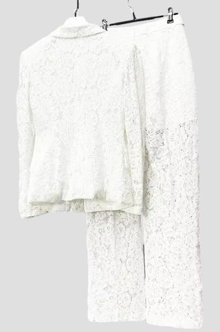 Étoile Sheer Lace Blazer & Pants Set