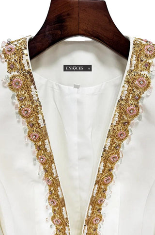 Layla Embellished White Pantsuit