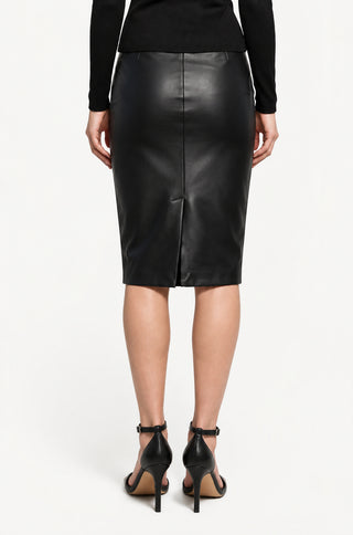 Lila Leather Pencil Skirt