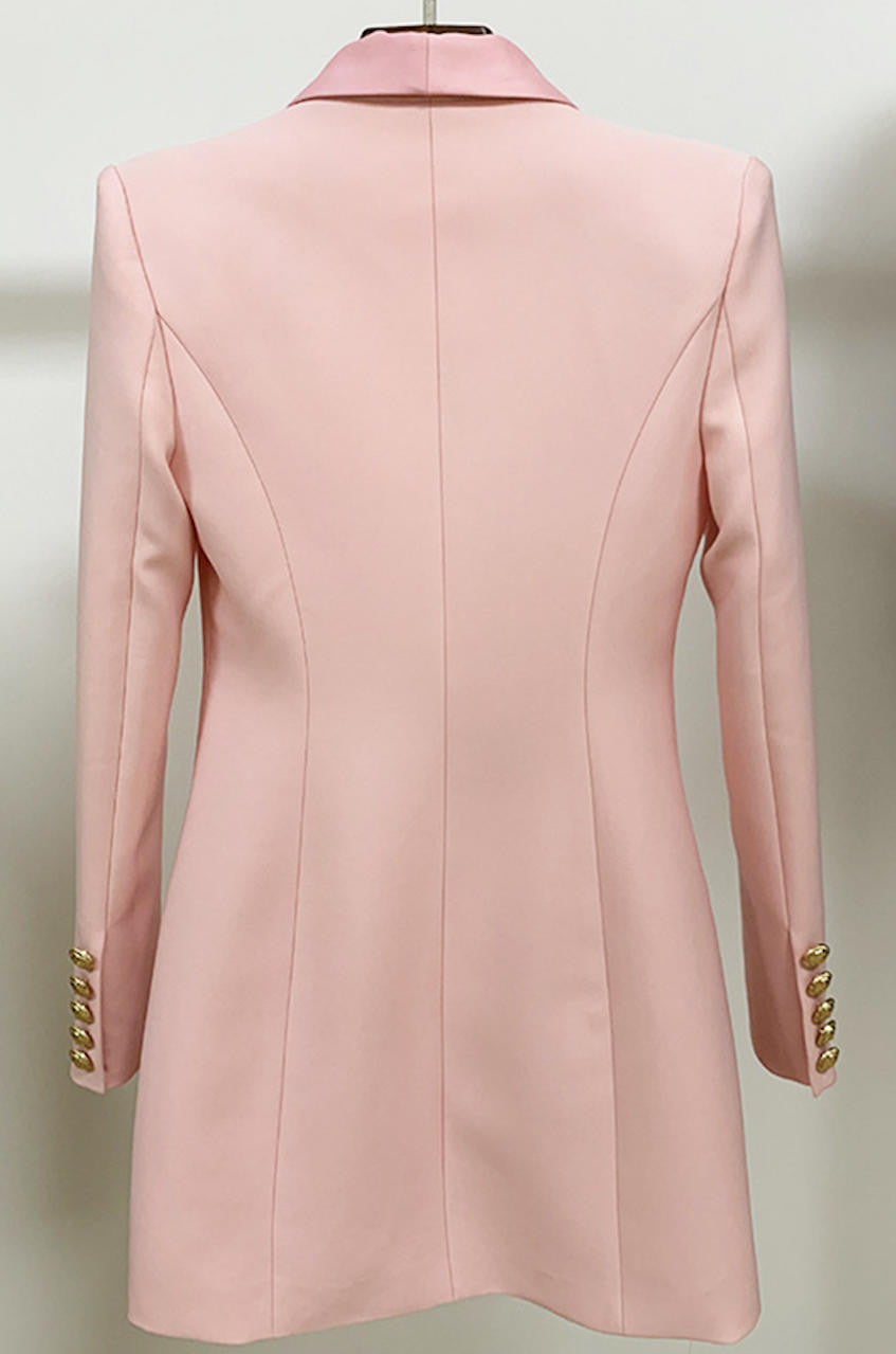 Satin Collar Blazer Dress shopUNIQUES.com Satin Collar Blazer Dress shopUNIQUES.com
