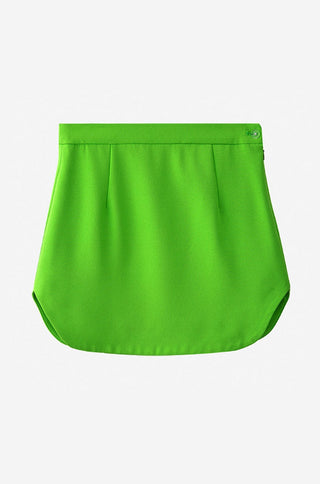 Neon green mini skirt