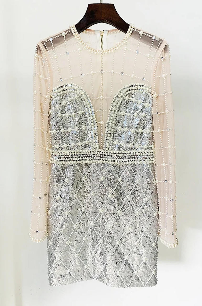 Tina Pearl Embroidered Mini Dress shopUNIQUES.com Tina Pearl Embroidered Mini Dress shopUNIQUES.com