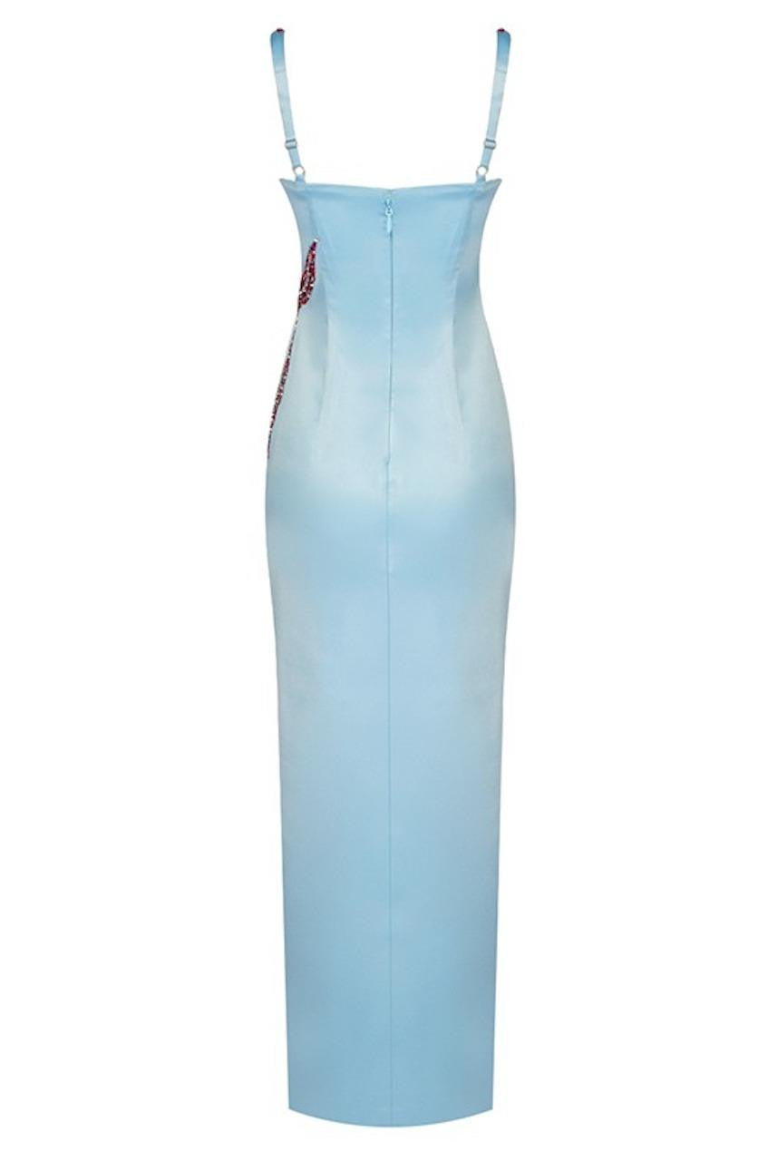 star satin dresses Stars Align Halterneck Satin Dress Champagne