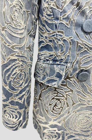 Rosalie Floral Denim Jacquard Pantsuit