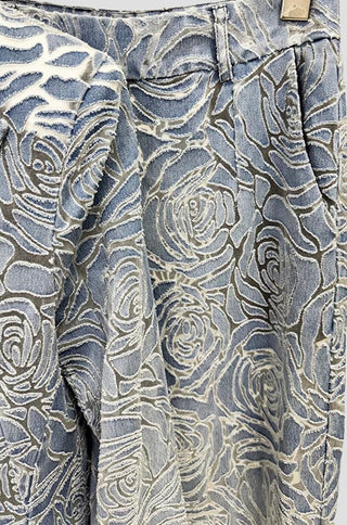 Rosalie Floral Denim Jacquard Pantsuit