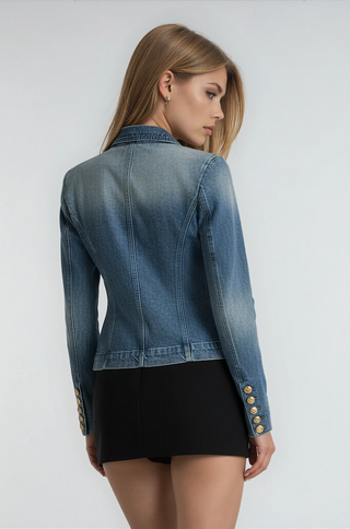 Nina Double Breasted Denim Blazer