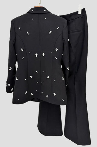 Noir Crystal Embellished Pantsuit