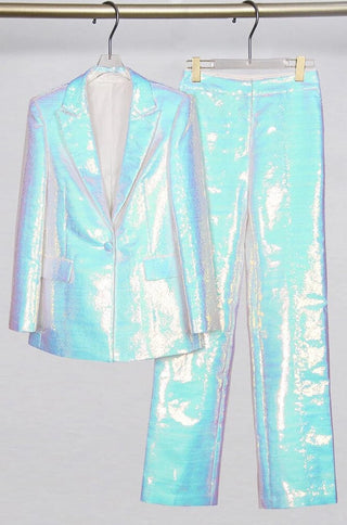 Gina Sequin Blazer Pants Set